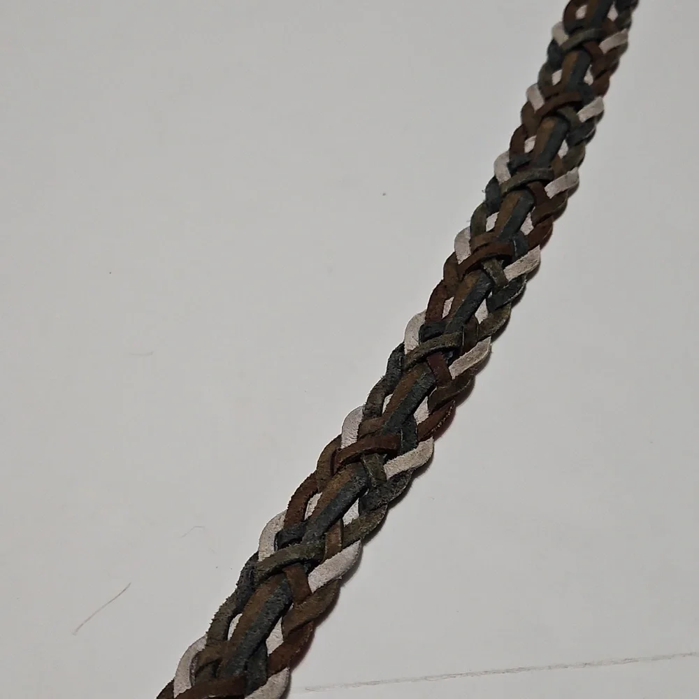 Argentina Capezio Vintage Leather Braided Twist Multi Color Belt Size S/M #1054